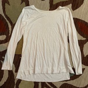 Plain white long sleeved tee
